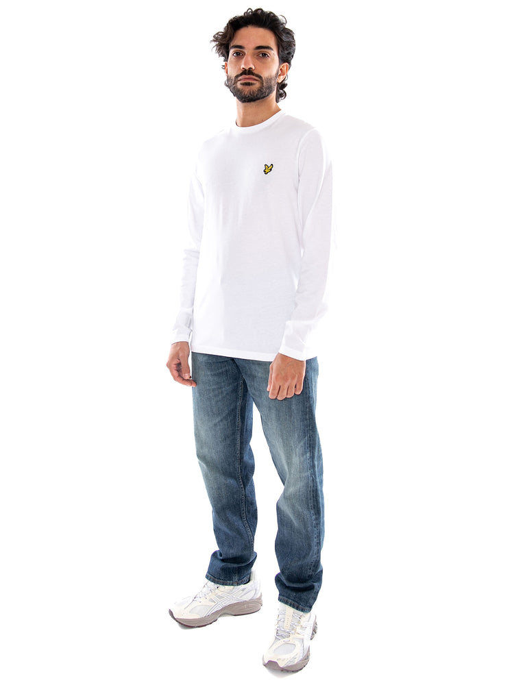 Lyle & Scott Plain L/S T-Shirt White - Maglietta Uomo a Maniche Lunghe Bianca TS512VOG 626 LYLE & SCOTT 