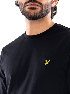 Lyle & Scott Plain L/S T-Shirt Jet Black - Maglietta Uomo a Maniche Lunghe Nera TS512VOG Z865 LYLE & SCOTT 