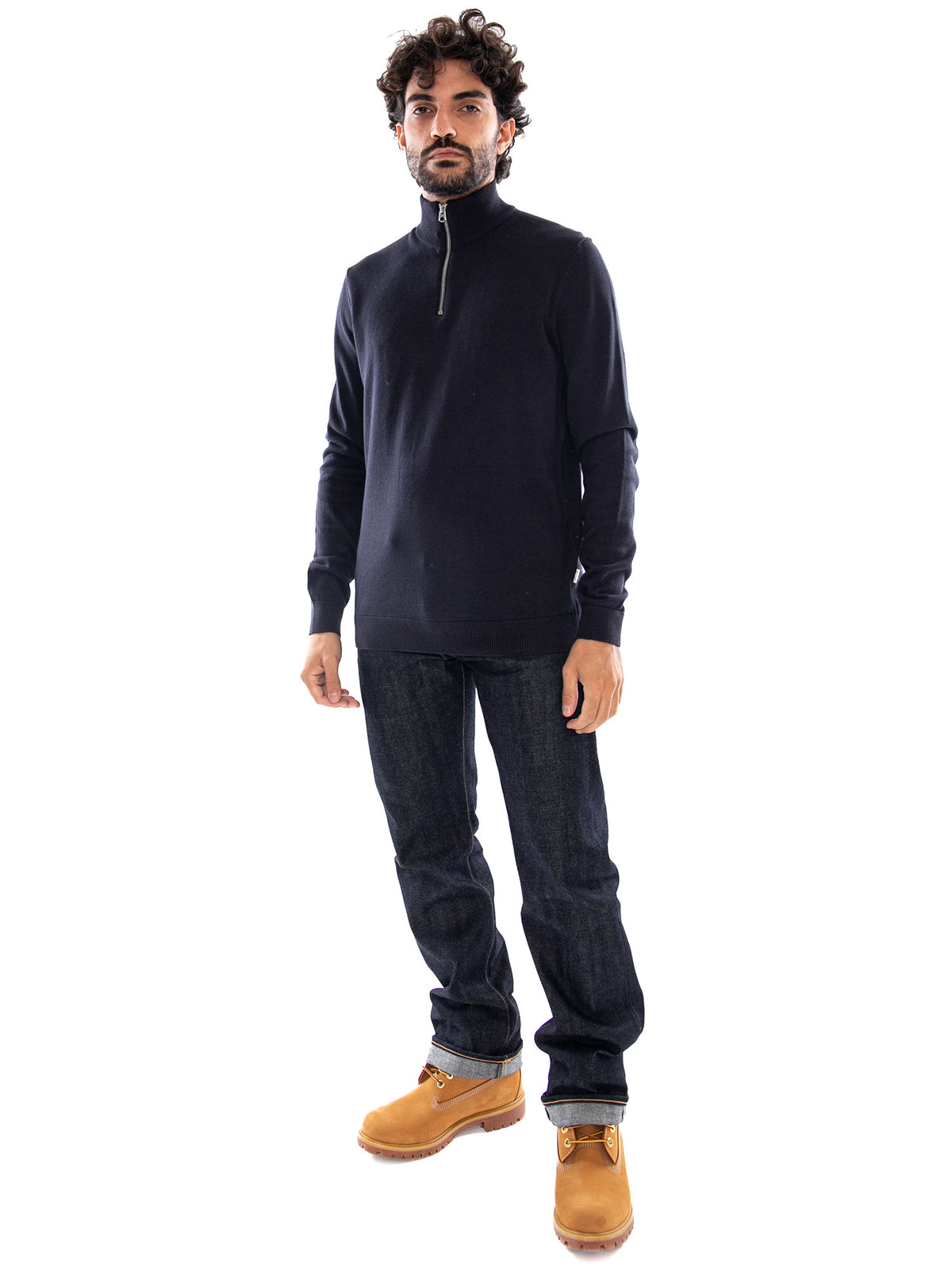 Only & Sons Onsalex Reg 12 Half Zip Knit NOOS Dark Navy - Maglione Uomo Blu Scuro 22022523 3855640 ONLY & SONS 