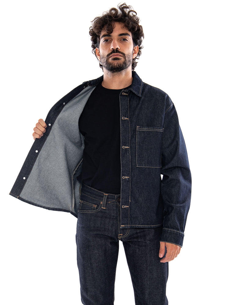 Only & Sons Onssprick Box AZG DNM Jacket Dark Denim Rinse - Giacca Uomo Denim Scuro 22033420 4887266 ONLY & SONS 