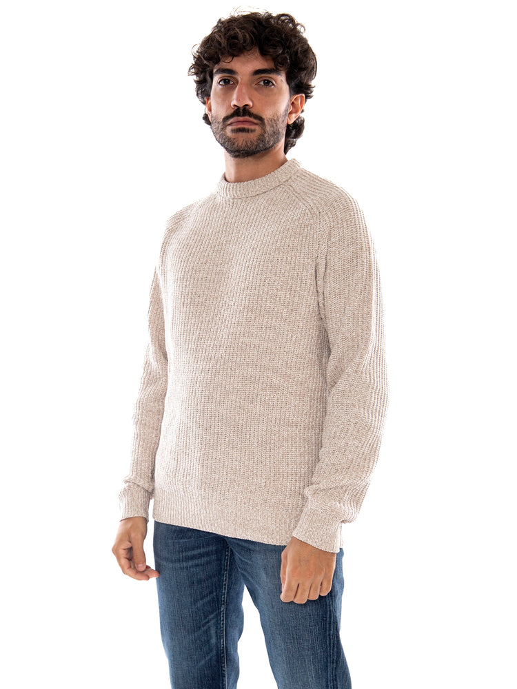 Only & Sons Onsj oin RLX LS Raglan Knit Silver Lining Egret - Maglia Uomo Grigia e Panna<BR/><BR/> 22034670 4802041 ONLY & SONS 
