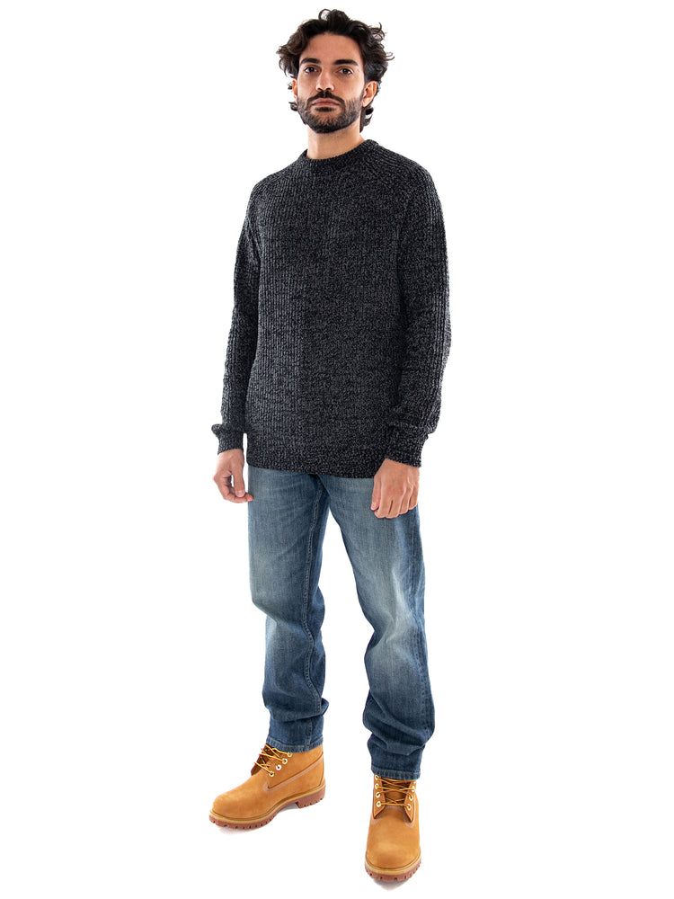 Only & Sons ONSJOIN RLX LS Raglan Knit Black Gray Pinstripe - Maglione Uomo Nero e Grigio 22034670 4802042 ONLY & SONS 