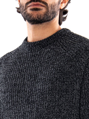 Only & Sons ONSJOIN RLX LS Raglan Knit Black Gray Pinstripe - Maglione Uomo Nero e Grigio 22034670 4802042 ONLY & SONS 