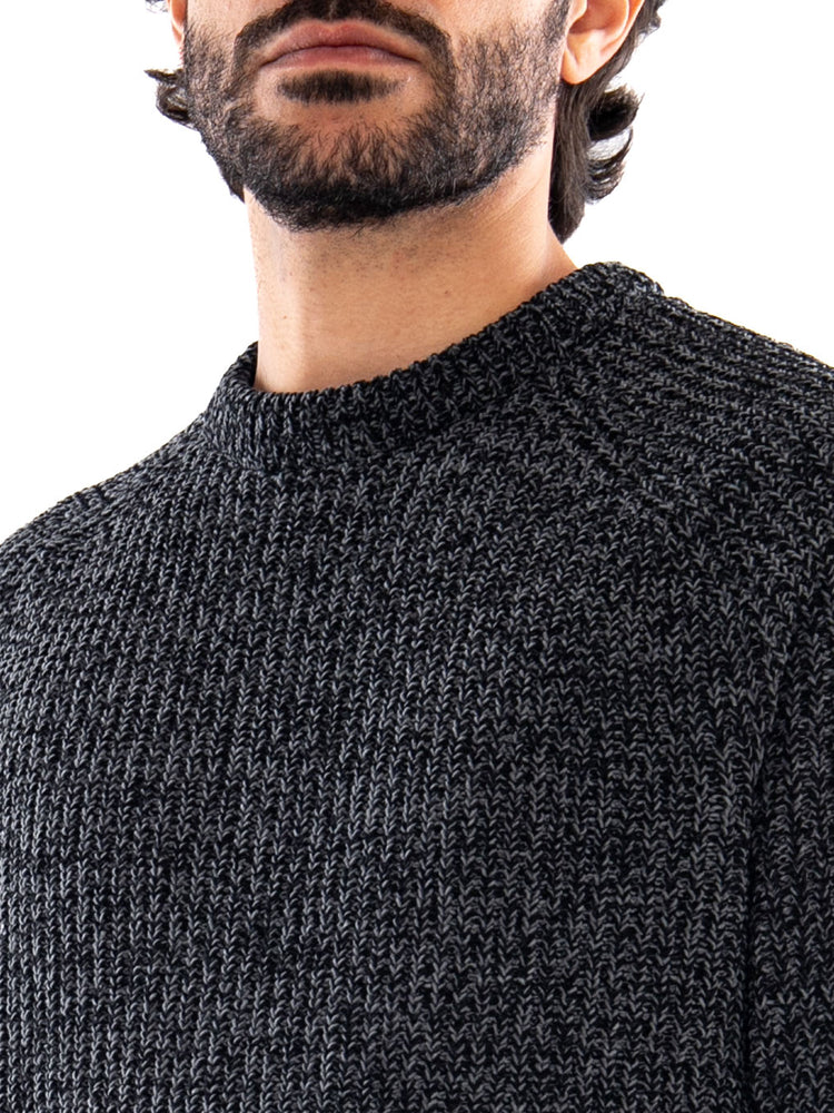 Only & Sons ONSJOIN RLX LS Raglan Knit Black Gray Pinstripe - Maglione Uomo Nero e Grigio 22034670 4802042 ONLY & SONS 