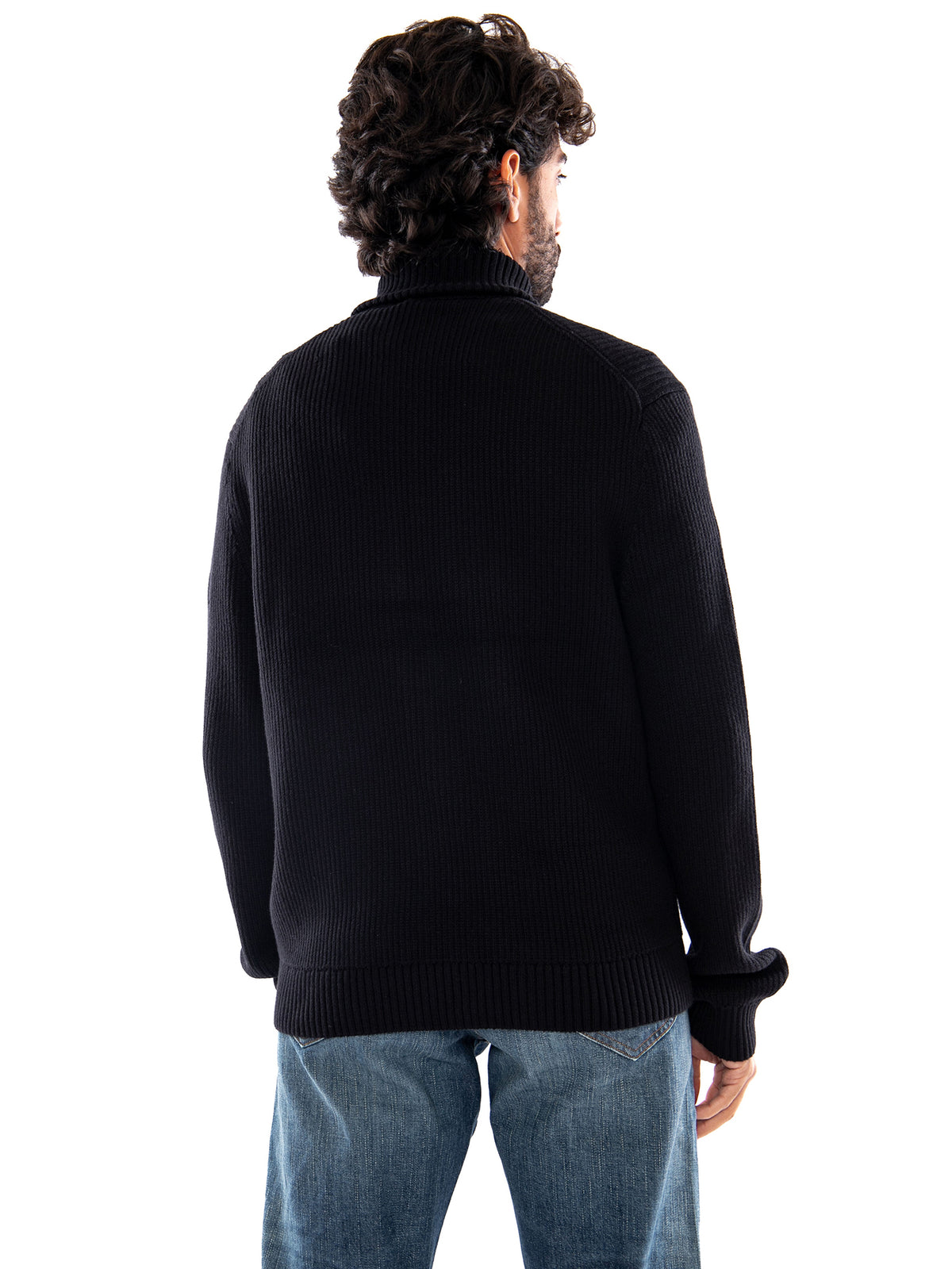 Only & Sons ONSSTAY REG Zip Cardigan Knit FRML Black - Cardigan Uomo in Maglia con Zip Nero<BR/><BR/> 22039396 5076215 ONLY & SONS 