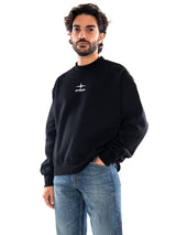 PXP Sweat Col Rond Black - Felpa Girocollo Uomo Nera  Uomo PXP