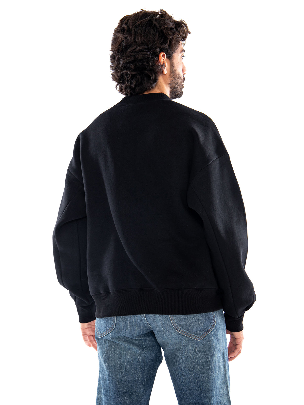 PXP Sweat Col Rond Black - Felpa Girocollo Uomo Nera 2622332 BK PXP 