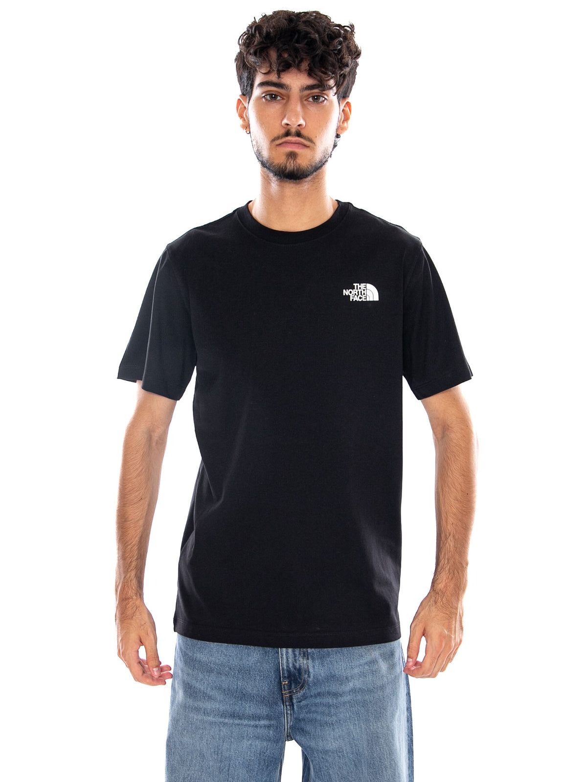 M EVO BOX NSE REG SS TNF BLACK / TNF WHITE - Maglietta Girocollo Uomo Nera NF0A8B6K KY41 THE NORTH FACE 