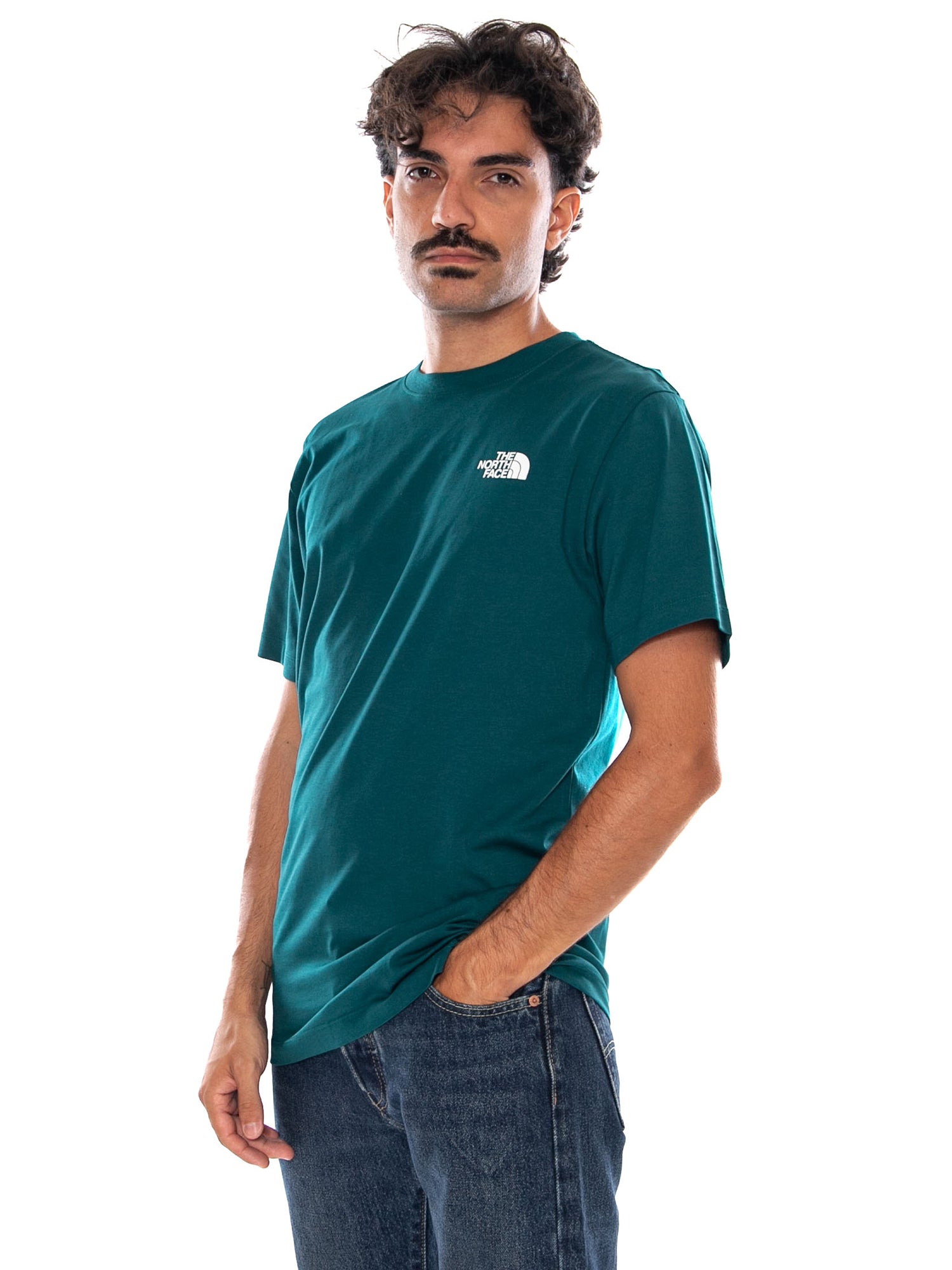 THE NORTH FACE M EVO BOX NSE REG SS T PACIFIC TEAL - Maglietta Girocollo Uomo Verde NF0A8B6K N4J1 THE NORTH FACE 
