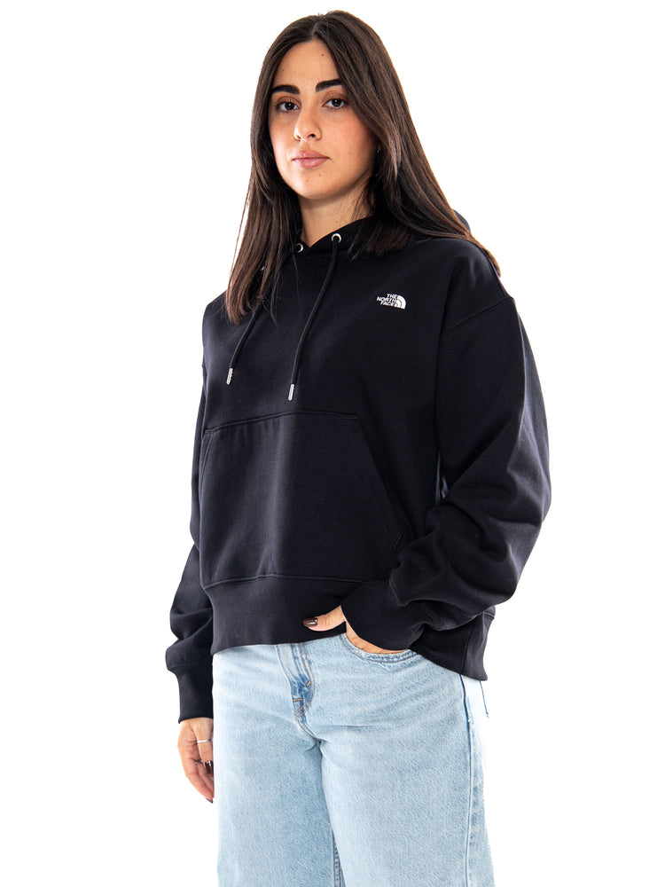The North Face W ESS SD Boxy OS HD Black - Felpa Donna Nera con Cappuccio NF0A8HBX JK31 THE NORTH FACE 