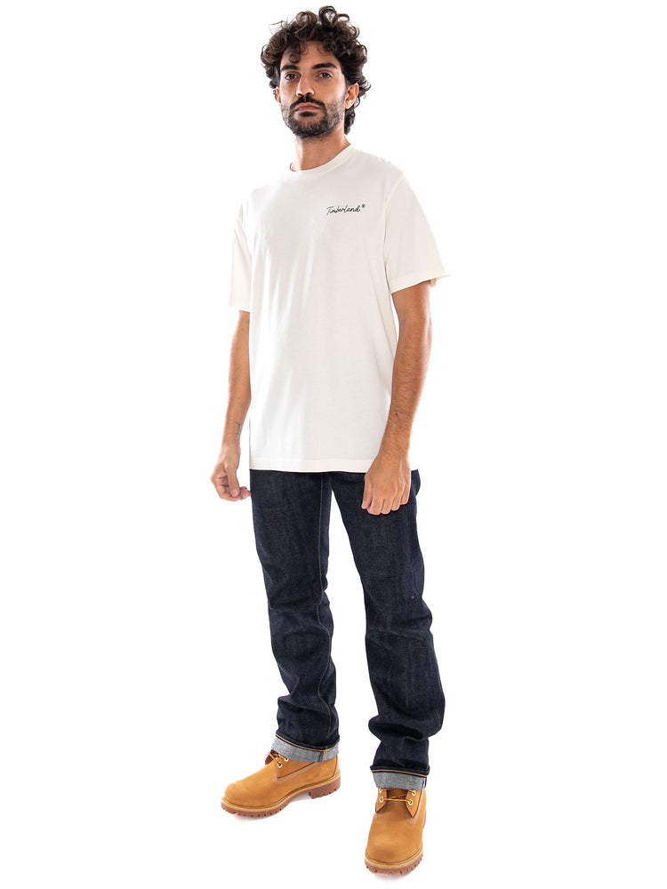Timberland NH Poster Graphic Tee Vintage White - T-Shirt Uomo Bianca<BR/><BR/> TBC0YHBK CM91 TIMBERLAND 