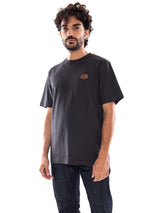 Timberland Leather Badge HW SS Tee Vintage Black - T-Shirt Uomo Nera  Uomo TIMBERLAND