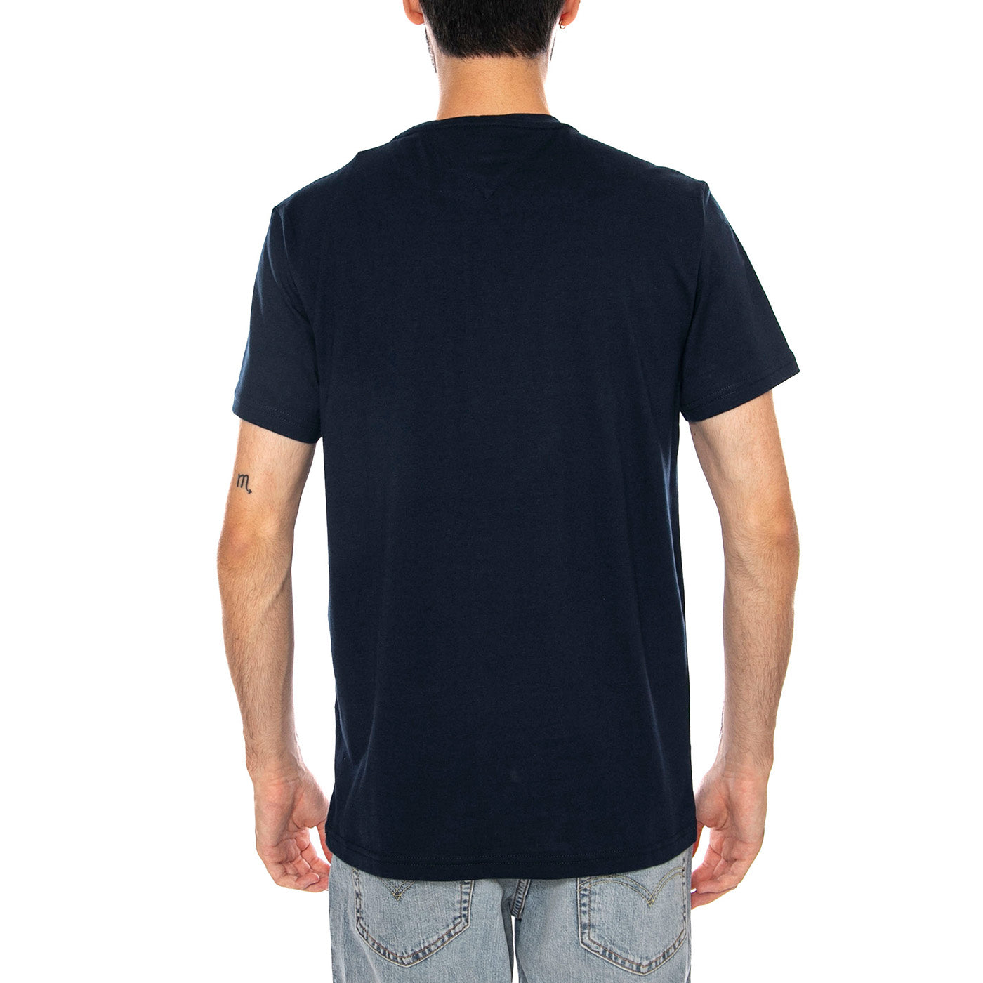 TJM SLIM SIGN CHEST SS TEE EXT DARK NIGHT NAVY - Maglietta Girocollo Uomo Blu DM0DM22538 C1G TOMMY HILFIGER 