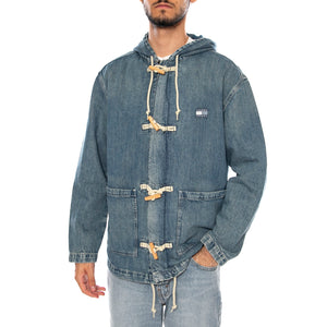 DENIM SAILING JACKET CJ6035 DENIM MEDIUM - Giacca Denim Jeans con Cappuccio Uomo Blu DM0DM23080 1A5 TOMMY HILFIGER 