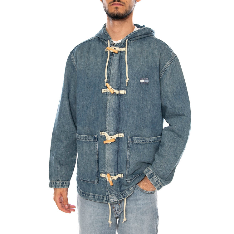 DENIM SAILING JACKET CJ6035 DENIM MEDIUM - Giacca Denim Jeans con Cappuccio Uomo Blu DM0DM23080 1A5 TOMMY HILFIGER 
