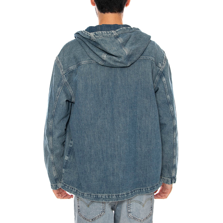 DENIM SAILING JACKET CJ6035 DENIM MEDIUM - Giacca Denim Jeans con Cappuccio Uomo Blu DM0DM23080 1A5 TOMMY HILFIGER 