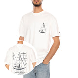 TJM RLX SAILBOAT SS TEE ECRU - Maglietta Girocollo Uomo Bianca  Uomo TOMMY HILFIGER