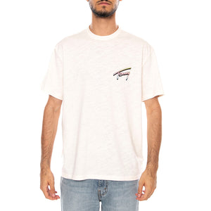 TJM RLX NOVELTY SS TEE ANCIENT WHITE - Maglietta Girocollo Uomo Bianca DM0DM23190 YBH TOMMY HILFIGER 