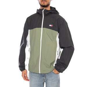 TJM CHICAGO PACKABLE JACKET EXT SPRING OLIVE MULTI - Giacca con Cappuccio Uomo Verde / Multicolore DM0DM23223 0H7 TOMMY HILFIGER 