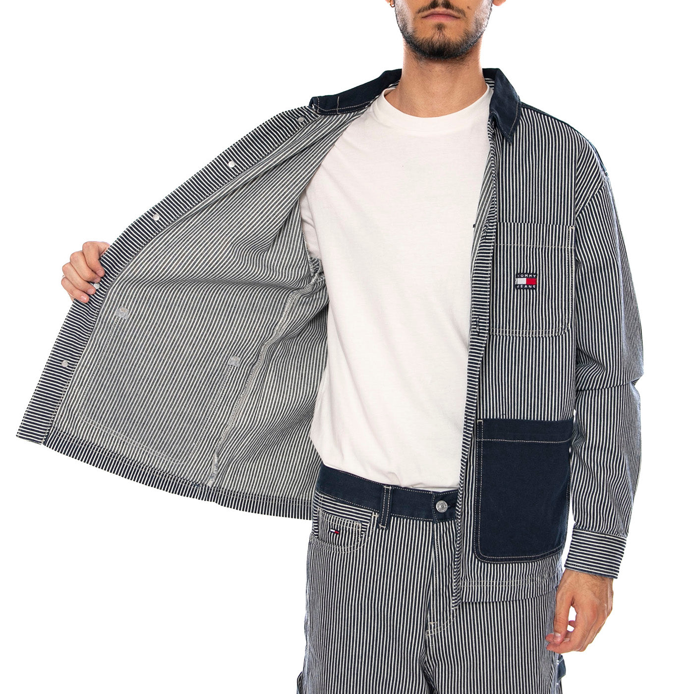 SHIRT JACKET CJ6053 DENIM DARK - Giacca Denim Jeans Uomo Multicolore DM0DM23660 1BK TOMMY HILFIGER 
