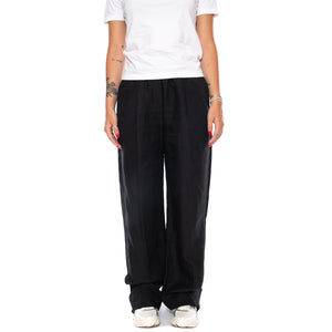 SUMMER LYOCELL LOOSE STR PANT BLACK - Pantaloni Donna Neri WW0WW50077 BDS TOMMY HILFIGER 