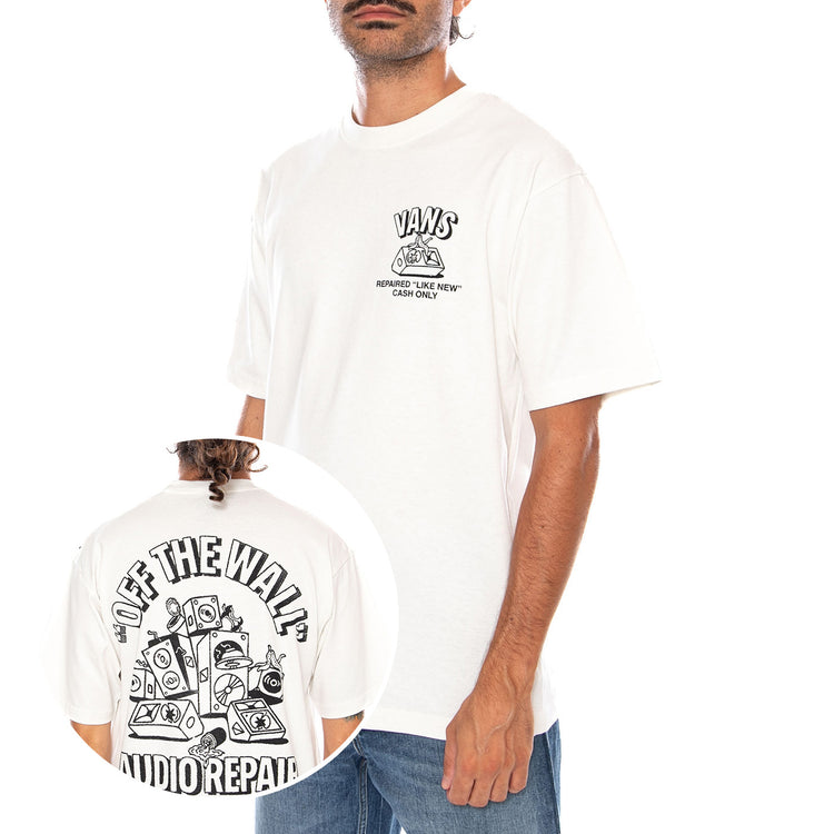 REFURBED SS TEE MARSHMALLOW - Maglietta Girocollo Uomo Bianca VN000X26 FS81 VANS 