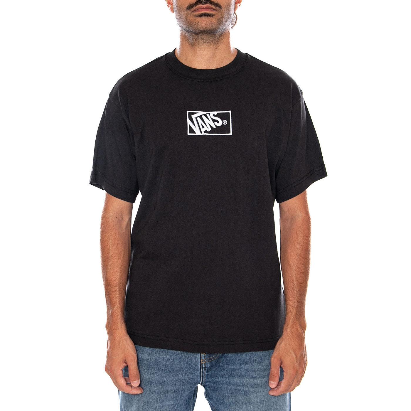 BLOCKED BOX LOOSE SS BLACK - Maglietta Girocollo Uomo Nera VN0010FG BLK1 VANS 