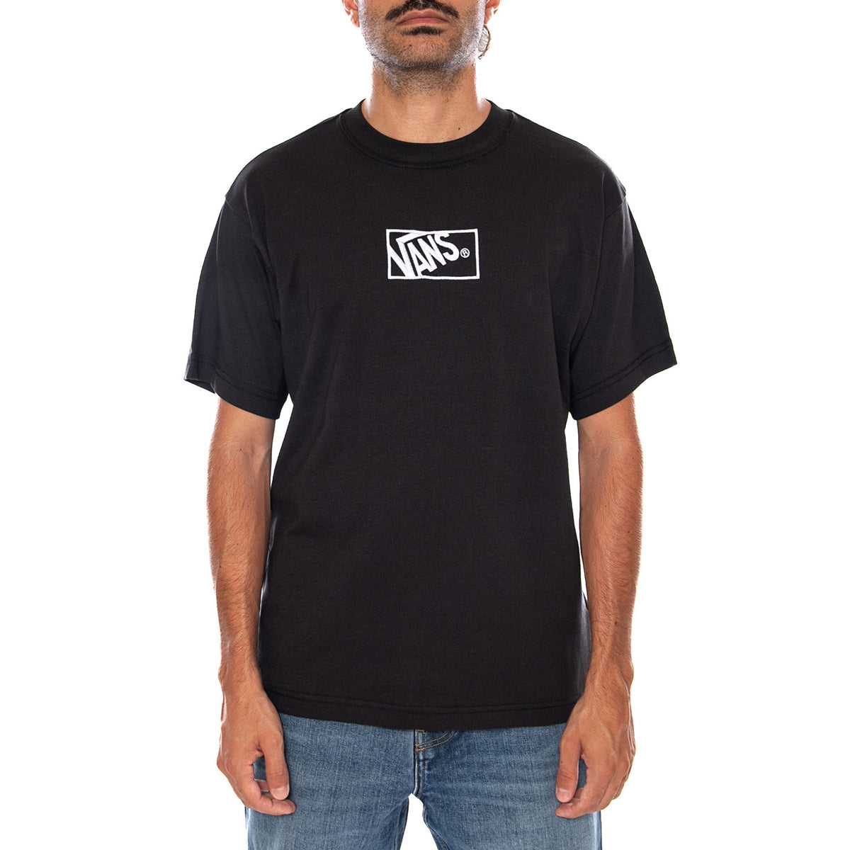 BLOCKED BOX LOOSE SS BLACK - Maglietta Girocollo Uomo Nera VN0010FG BLK1 VANS 
