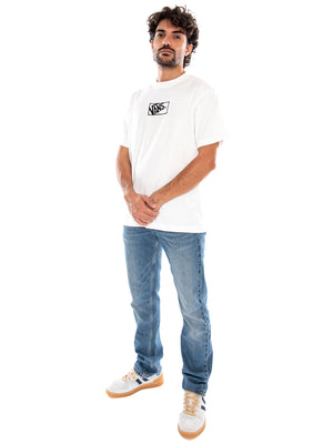 Blocked Box Loose SS White - Maglietta Girocollo Uomo Bianca<BR/><BR/> VN0010FG WHT1 VANS 