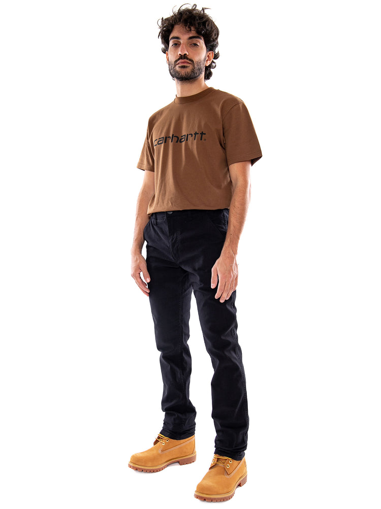 Wrangler Regular Chino Black - Pantaloni Chino Uomo Neri 112371029 BLK WRANGLER 