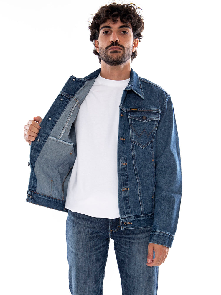 Wrangler Cowboy Cut Jacket Stonewash Blue - Giacca in Denim Uomo Blu 112378960 BL WRANGLER 