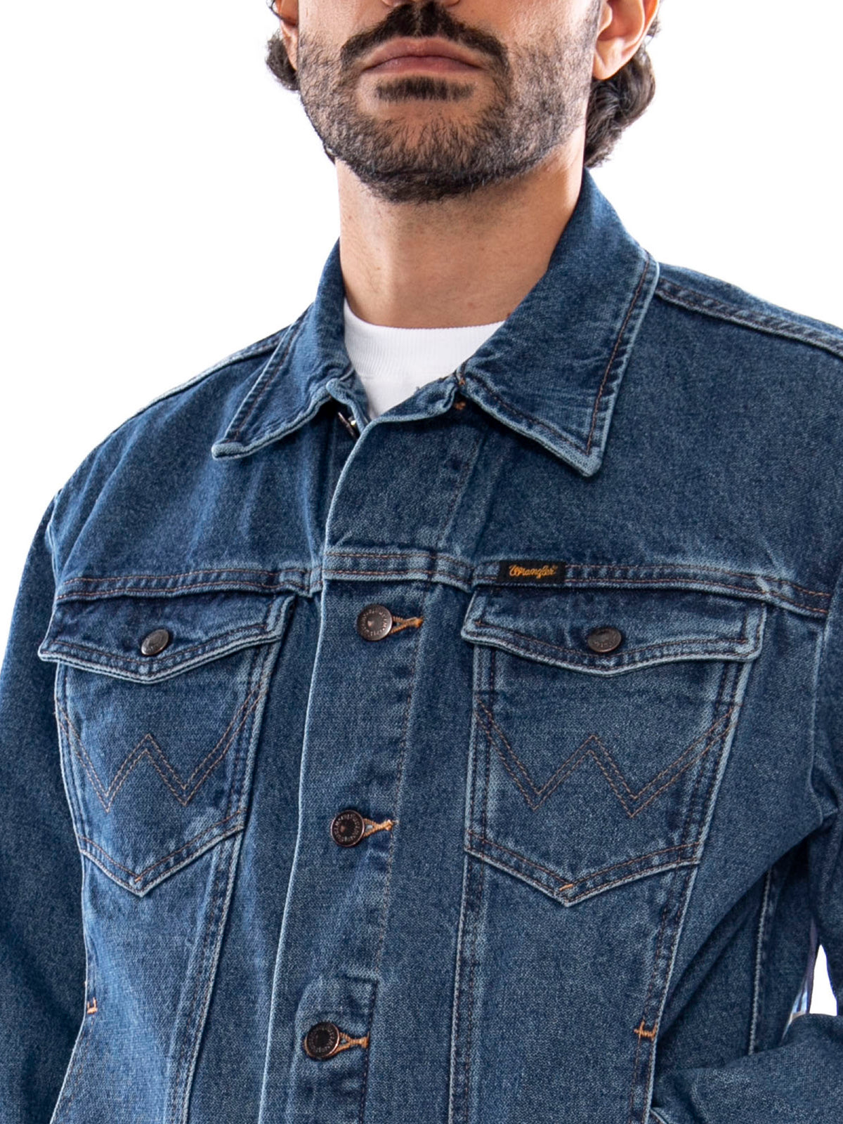 Wrangler Cowboy Cut Jacket Stonewash Blue - Giacca in Denim Uomo Blu 112378960 BL WRANGLER 