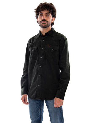 Wrangler Western Shirt Rosin Green - Camicia Western Uomo Verde 112386901 GRN WRANGLER 