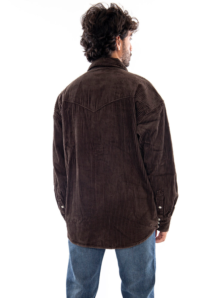 Wrangler Western Shirt Coffee Brown - Camicia Uomo Marrone Caffè 112387001 BRN WRANGLER 