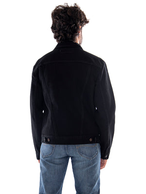 Wrangler Cowboy Cut Jacket Shadow Black - Giacca in Denim Uomo Nera 112387057 BLK WRANGLER 