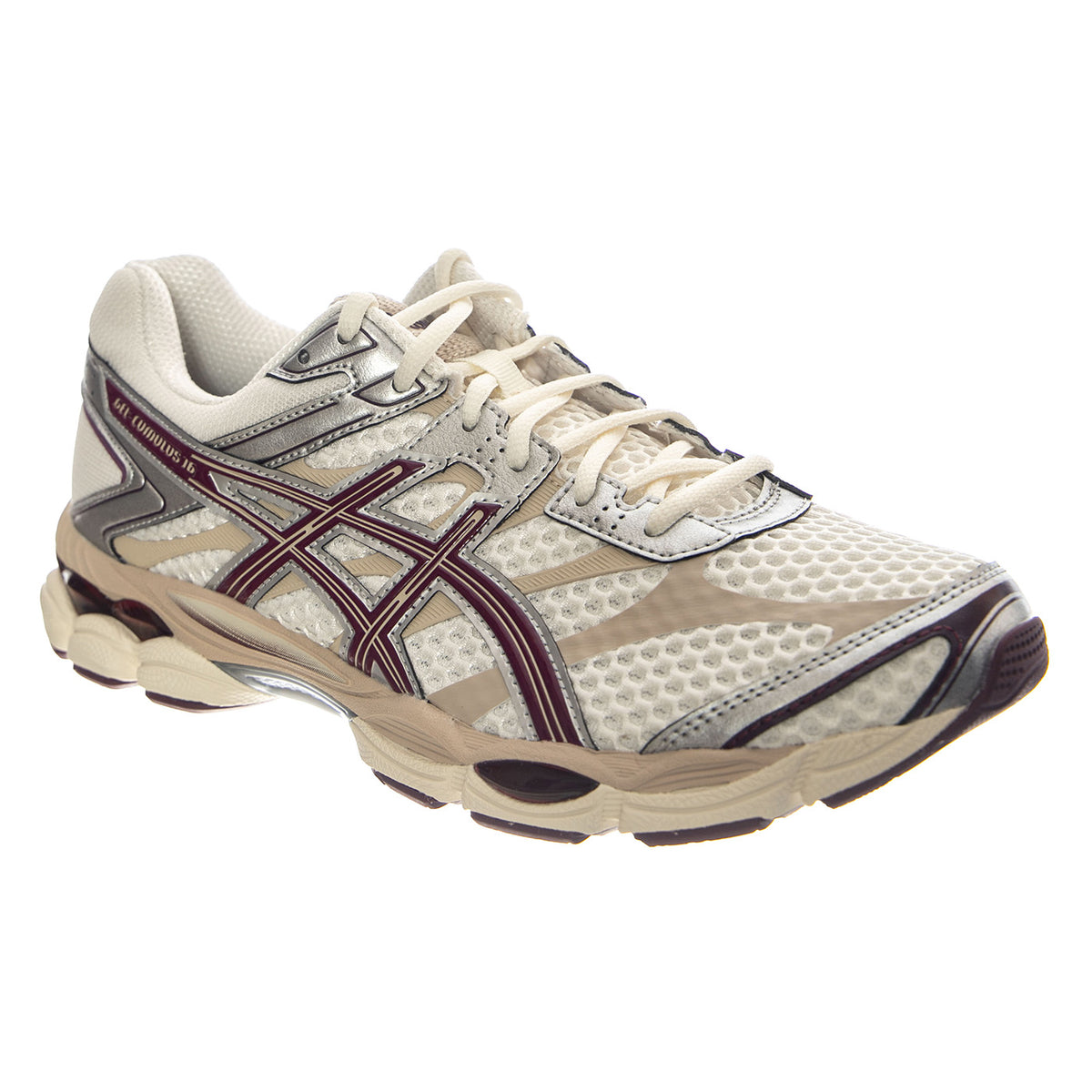 Gel-Cumulus 16 Cream/Benimo Purple - Scarpe Stringate Uomo Multicolore 1203A733-104 CREAM/BENIIMO PURPLE ASICS 