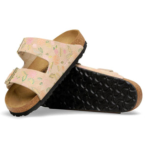 ARIZONA SUEDE LEATHER NARROW FIT SANDCASTLE FLOWER - Sandali Donna Beige 1031736 SDF BIRKENSTOCK 