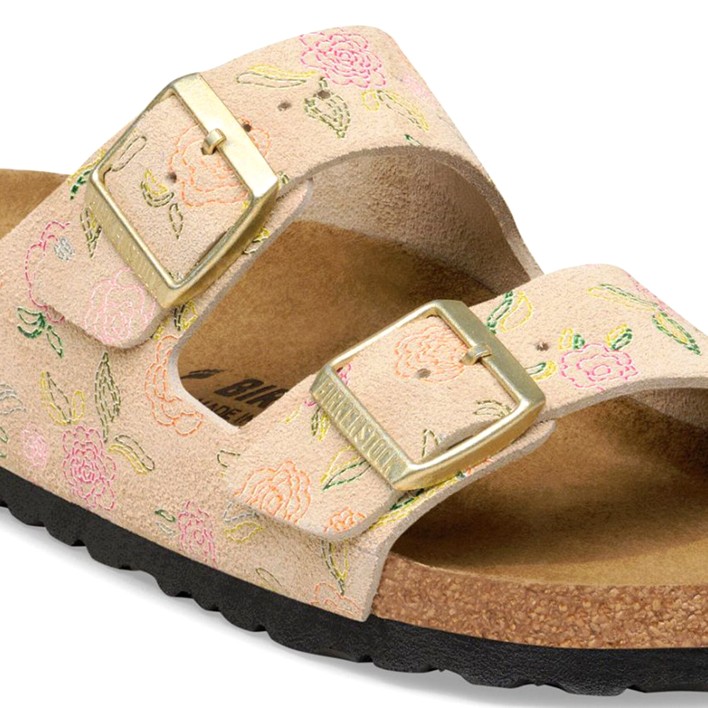 ARIZONA SUEDE LEATHER NARROW FIT SANDCASTLE FLOWER - Sandali Donna Beige 1031736 SDF BIRKENSTOCK 