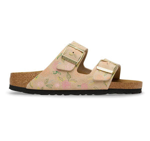ARIZONA SUEDE LEATHER NARROW FIT SANDCASTLE FLOWER - Sandali Donna Beige 1031736 SDF BIRKENSTOCK 
