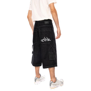 BERMUDA 14INCH T.BLACK DENIM ONLY ST.W. BLACK - Bermuda Denim Jeans Uomo Neri R.BIANCO 14IN LF5042 BLUESKIN 