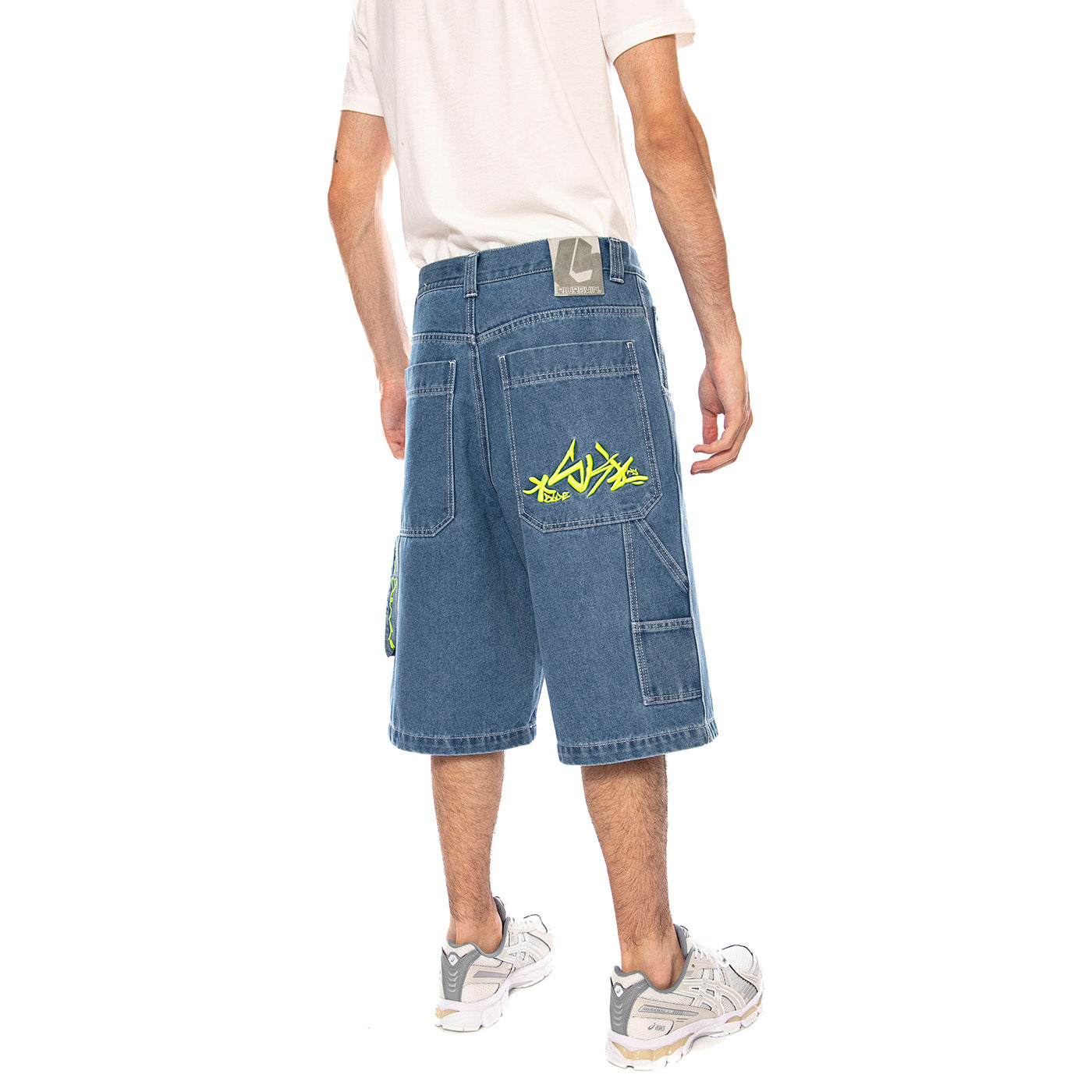 BERMUDA BAGGY LOGO FLUO T. BLUE ONLY ST.W. LIGHT - Bermuda Denim Jeans Uomo Blu R.FLUO - C - DNMB 66A BLUESKIN 