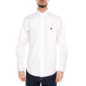 L/S Madison Shirt White / Black - Camicia Uomo Bianca I023339 00AXX CARHARTT WIP 