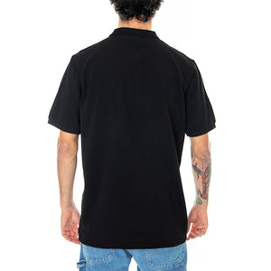 S/S CHASE PIQUE POLO BLACK - Polo Uomo Nera I023807 00FXX CARHARTT WIP 