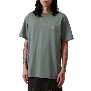 S/S CHASE T-SHIRT VELVET GREEN / GOLD - Maglietta Girocollo Uomo Verde I026391 3H4XX CARHARTT WIP 