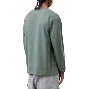 L/S CHASE T-SHIRT VELVET GREEN / GOLD - Maglietta Girocollo Maniche Lunghe Uomo Verde I026392 3H4XX CARHARTT WIP 