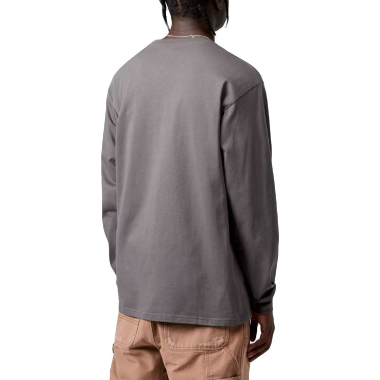 L/S CHASE T-SHIRT PORPHYRY / GOLD - Maglietta Girocollo Maniche Lunghe Uomo I026392 3H5XX CARHARTT WIP 