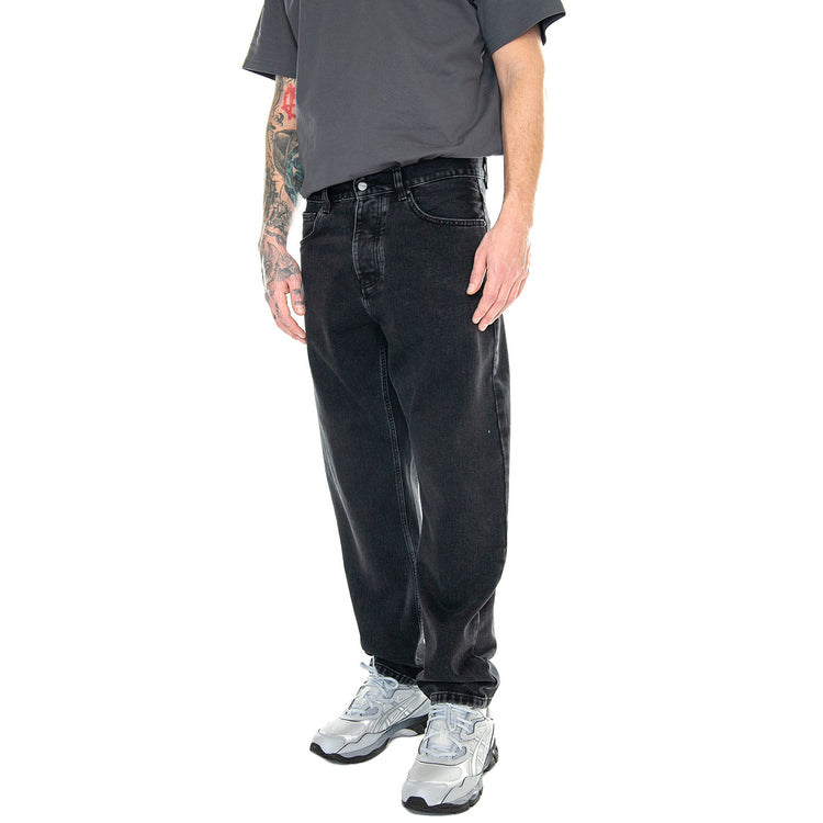 NEWEL PANT BLACK / STONE WASHED - Pantaloni Denim Jeans Uomo Neri I029208 8906 CARHARTT WIP 