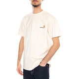 S/S American Script T-Shirt Natural - Maglietta Girocollo Uomo Beige  Uomo CARHARTT WIP