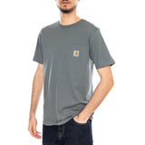 Kurzarm-T-Shirt mit Tasche, Samtgrün - Herren-T-Shirt mit Rundhalsausschnitt, Grün, CARHARTT WIP