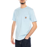 S/S Pocket T-Shirt Icaria - Maglietta Girocollo Uomo Azzurra  Uomo CARHARTT WIP